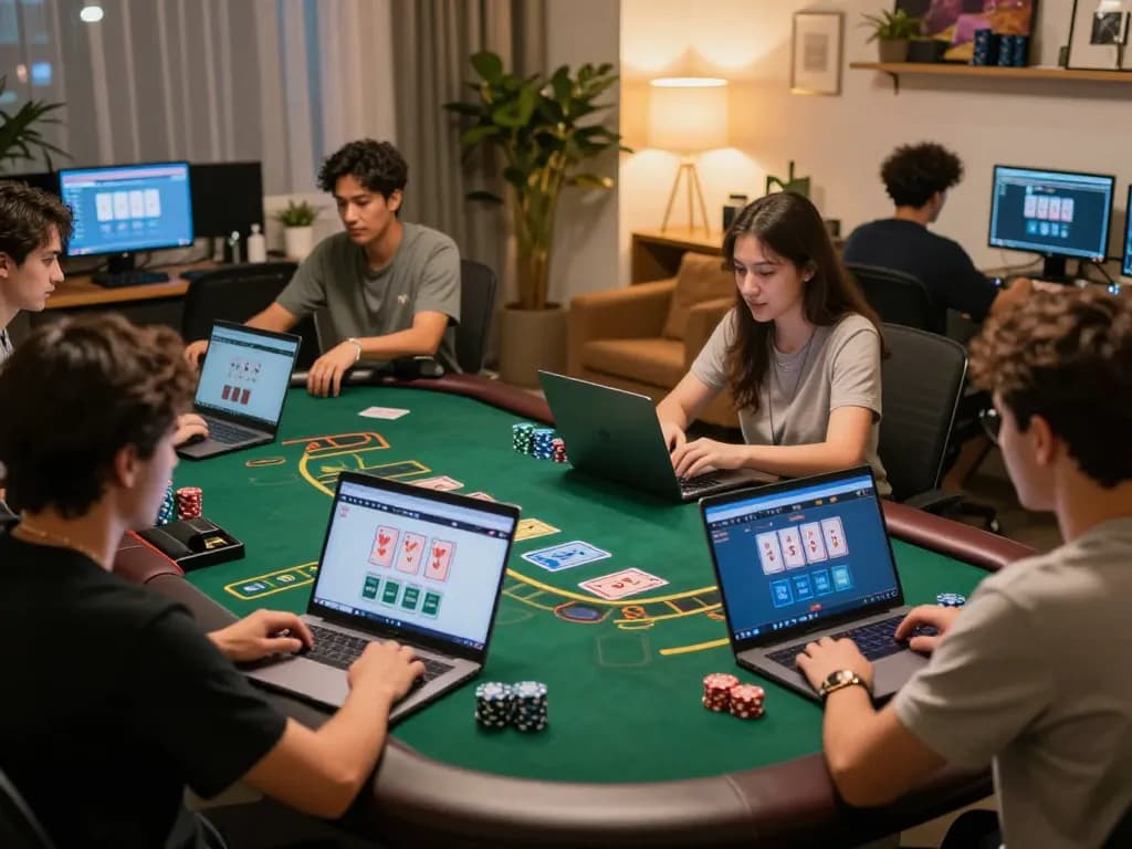 Join the excitement of lucks8 with players at vibrant online blackjack tables, highlighting engaging gameplay.