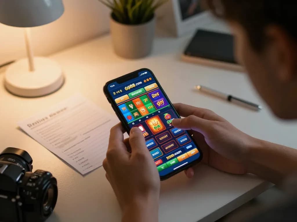 Engage with gg88 com sports betting app during a dynamic at-home gaming session.