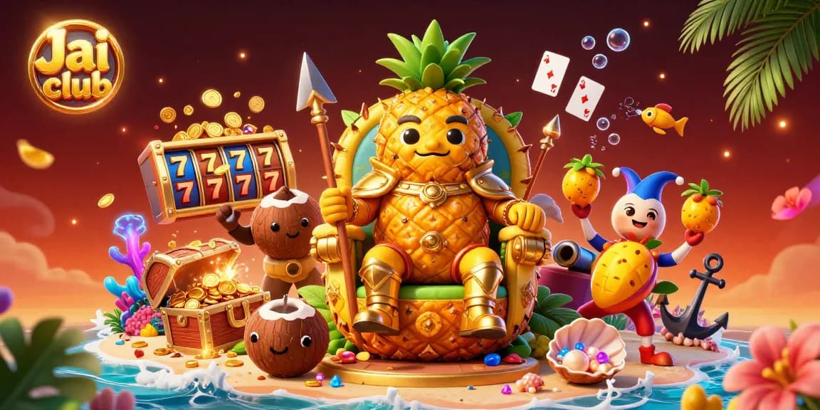 Experience the fun of gambling with Jai club's exciting games, featuring vibrant characters and slot elements.