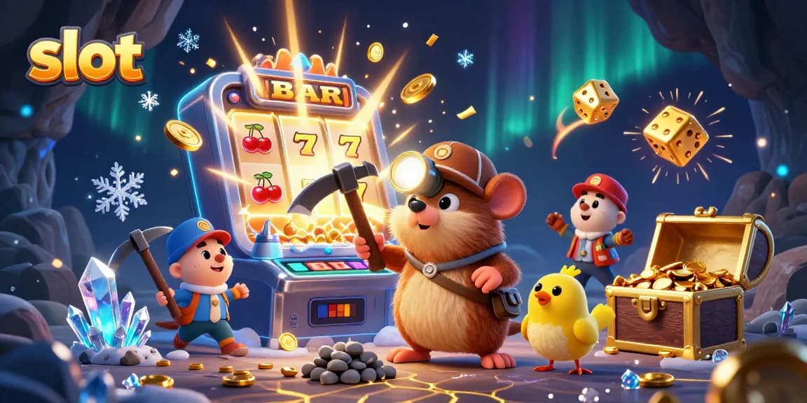 Spin the slot and win as the treasure hunter and canary explore a cave alive with riches.
