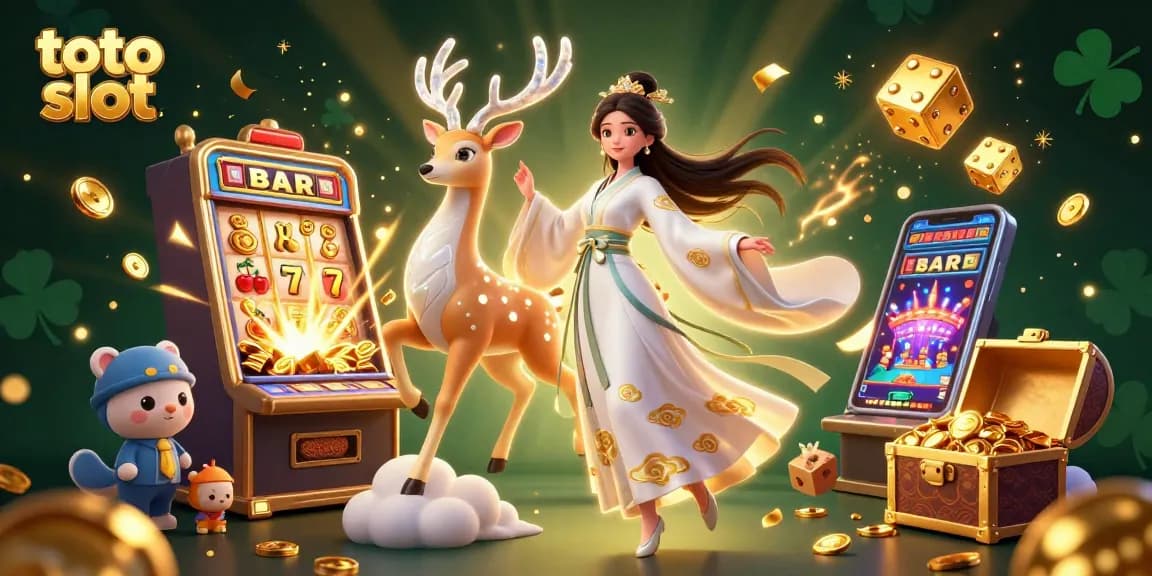 Experience thrilling adventures at toto slot with a captivating online casino illustration.