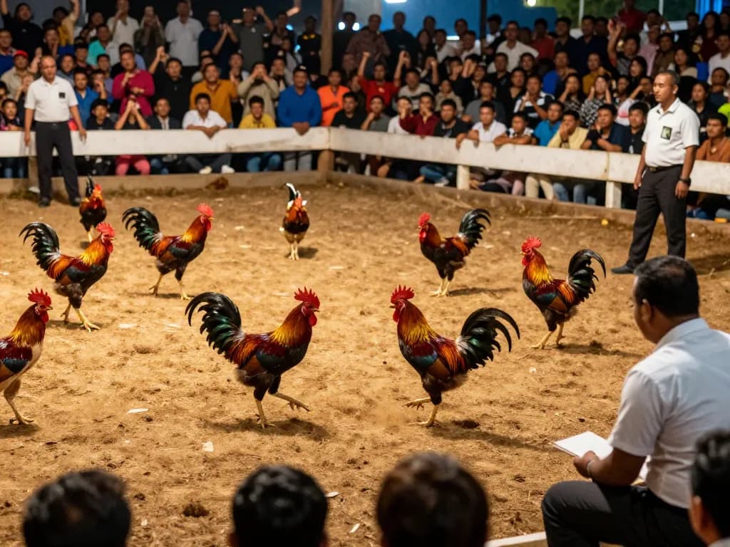 Bắt giữ những khoảnh khắc căng thẳng của cá đó đá gà thomo tại đấu trường Thomo, thể hiện sự phấn khích trong đá gà.