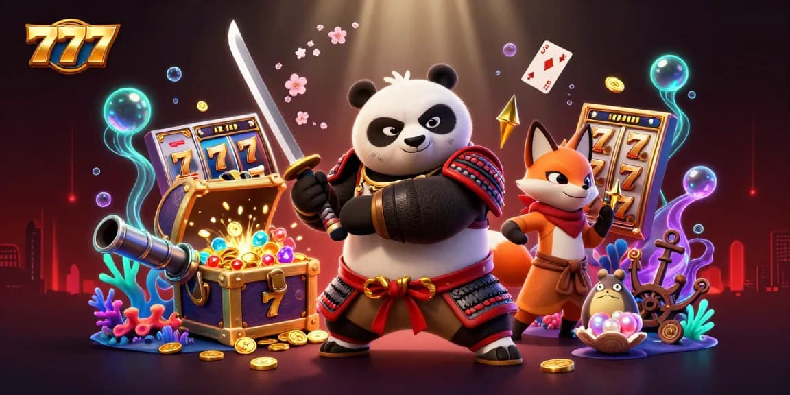 Spin the reels and win big with 777 in this vibrant 3D casino illustration!