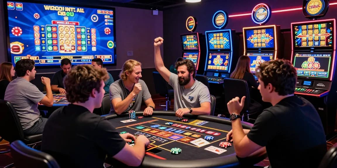 Players enjoying the thrill of credit card casinos with vibrant online gameplay.