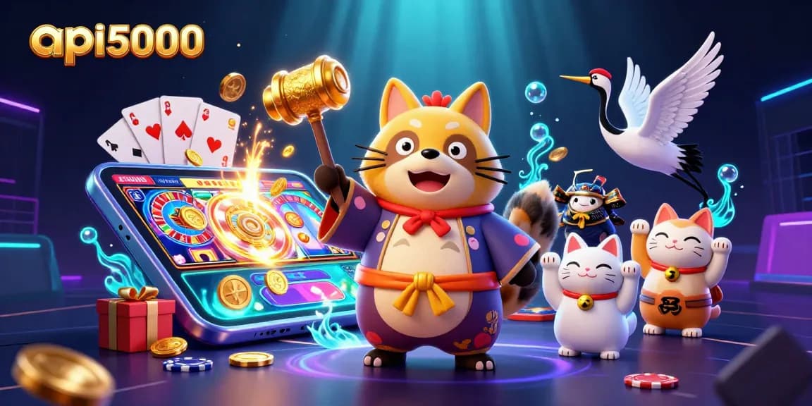 Slot dan permainan kasino di api5000 menarik perhatian dengan karakter lucu dan penuh warna.