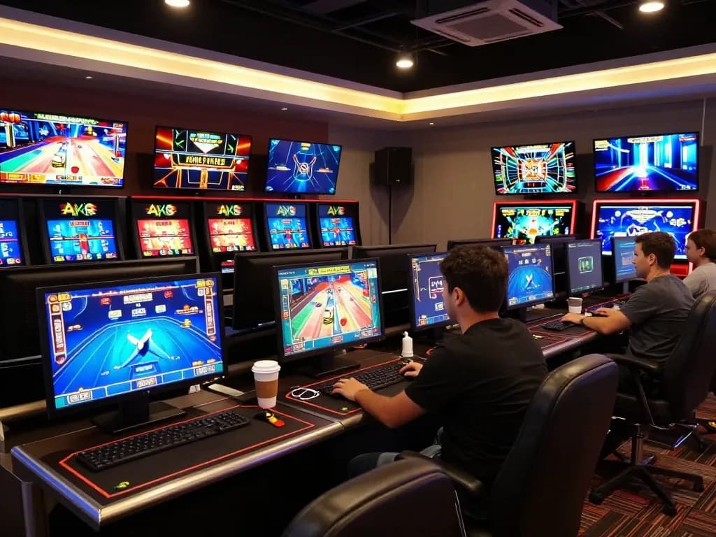 Engaging player exploring exciting features of non AAMS casinos on multiple screens.