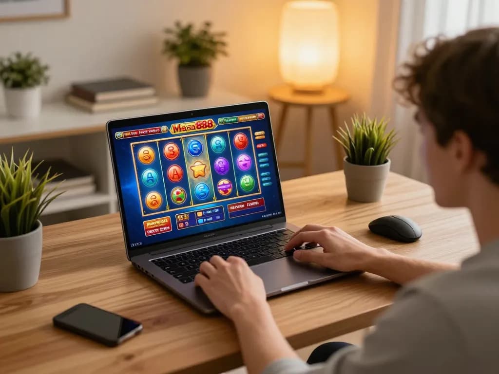 Engage in Mega888 gameplay with free credit while enjoying a cozy home gaming setup.
