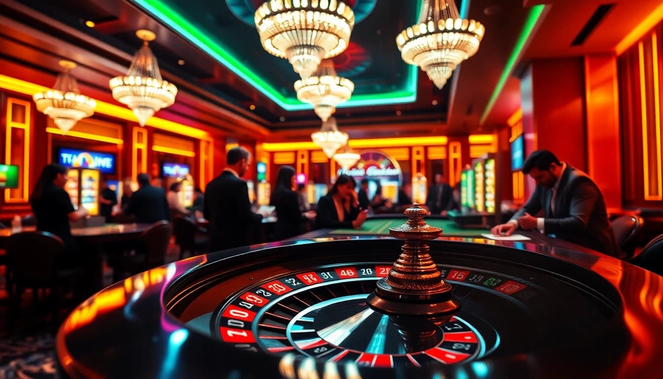 5777 bet login app নিয়ে উত্তেজনাপূর্ণ ক্যাসিনো গেমিং দৃশ্য।