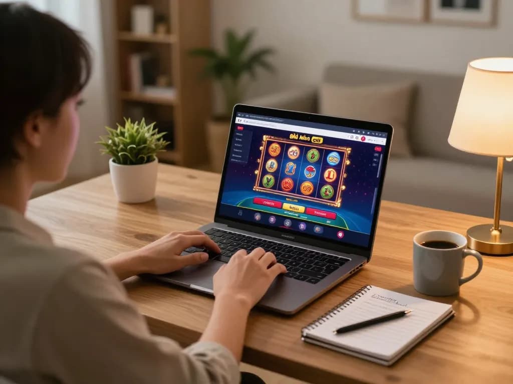 Engaging online gambling experience at nhà cái o8 as player enjoys strategic gameplay from home