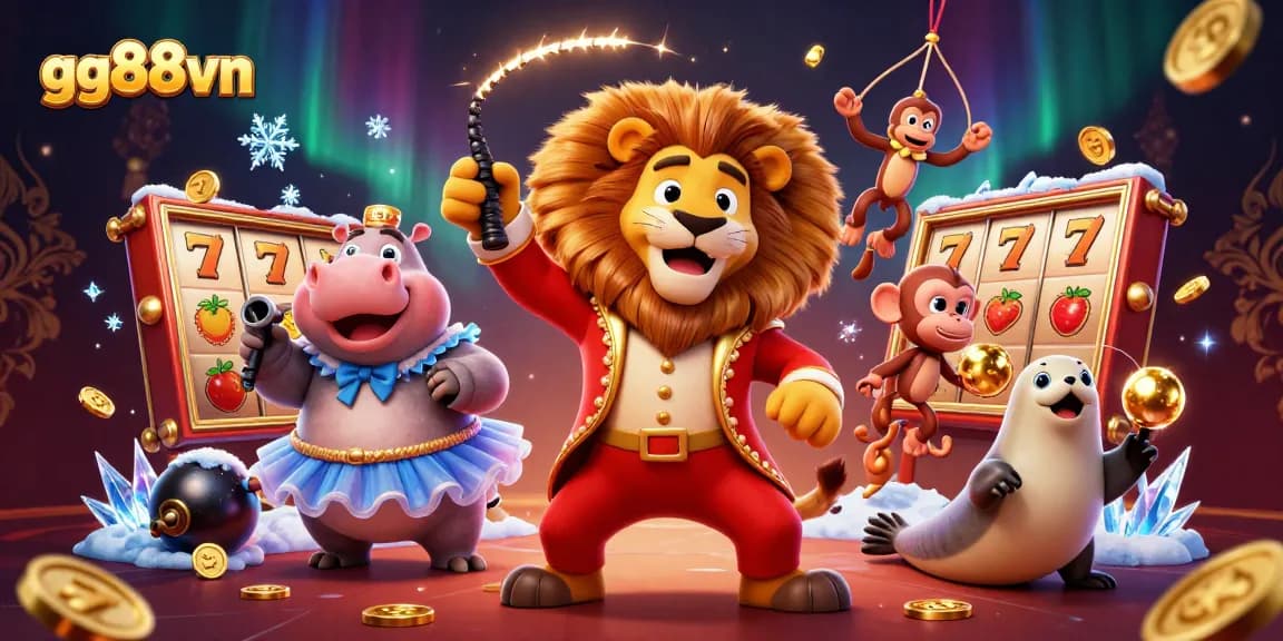 Engage with gg88vn's exciting gaming experience featuring colorful characters and vibrant casino elements.