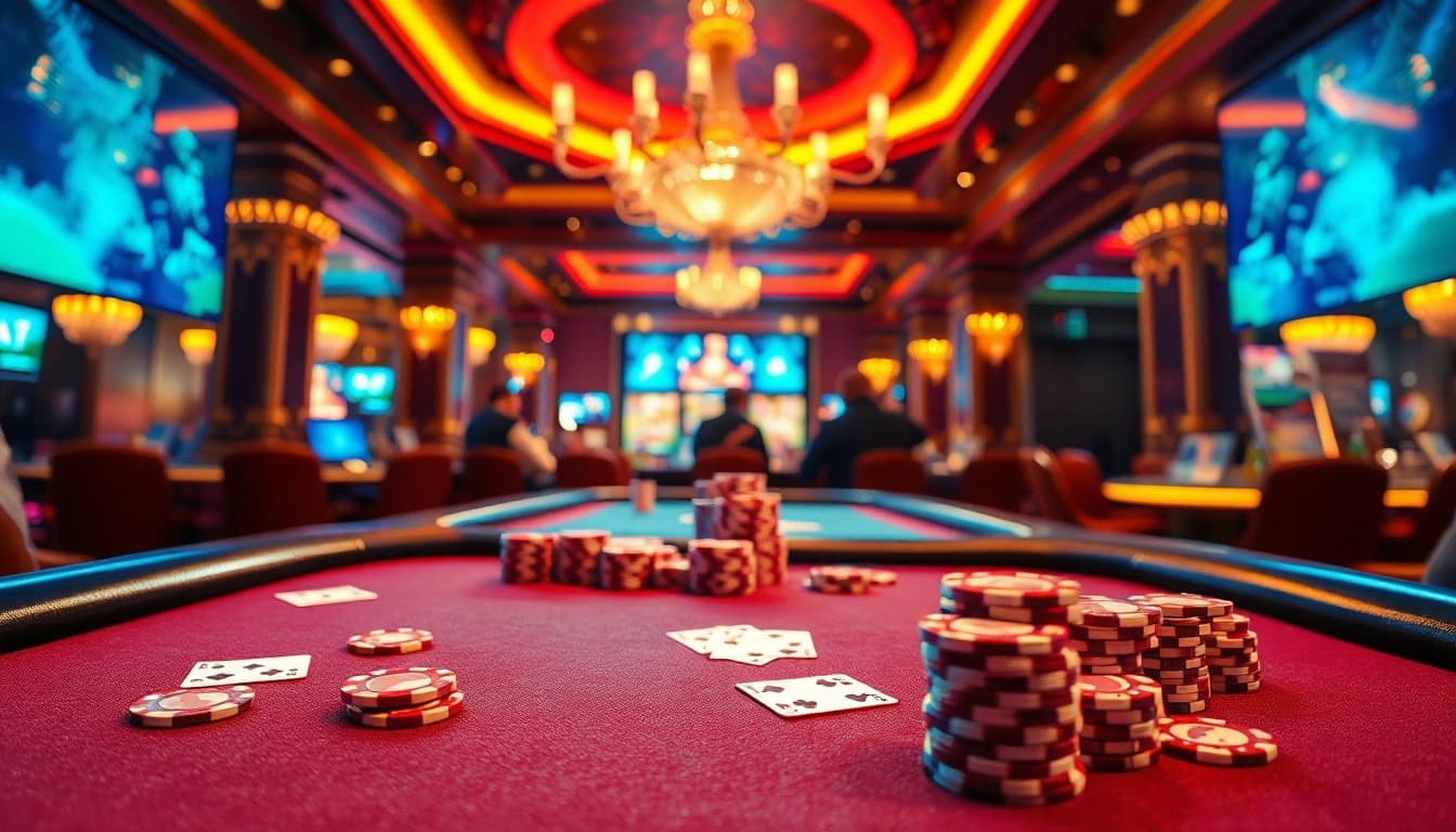 Manjakan pengalaman bermain bbni4d di meja poker yang ramai dengan lampu berwarna-warni.