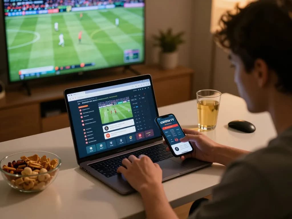 Engage in sports betting excitement on cakhia tv app, showcasing dynamic home environment
