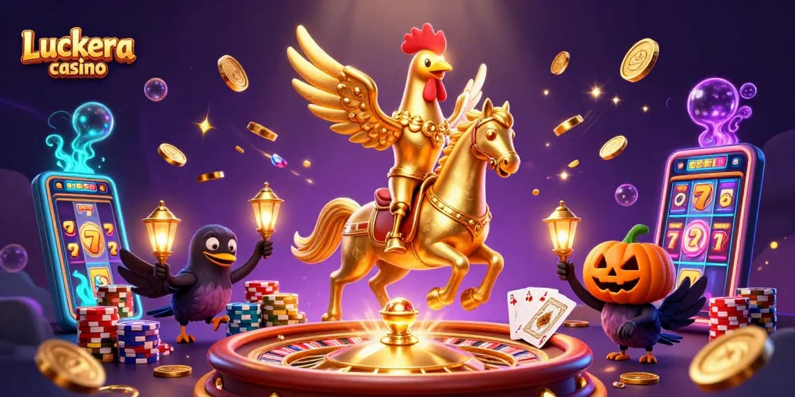Experience thrilling gameplay at Luckera casino with a vibrant 3D depiction of a magical gaming scene.
