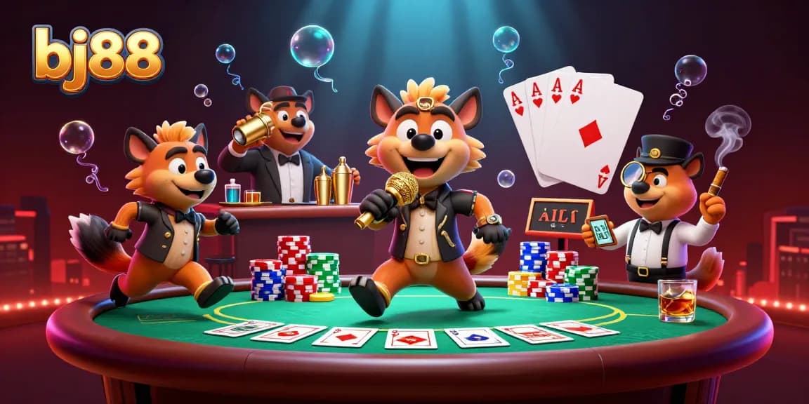 Immerse in the vibrant bj88 casino atmosphere, where hyenas bring comedy and excitement to the gambling scene.
