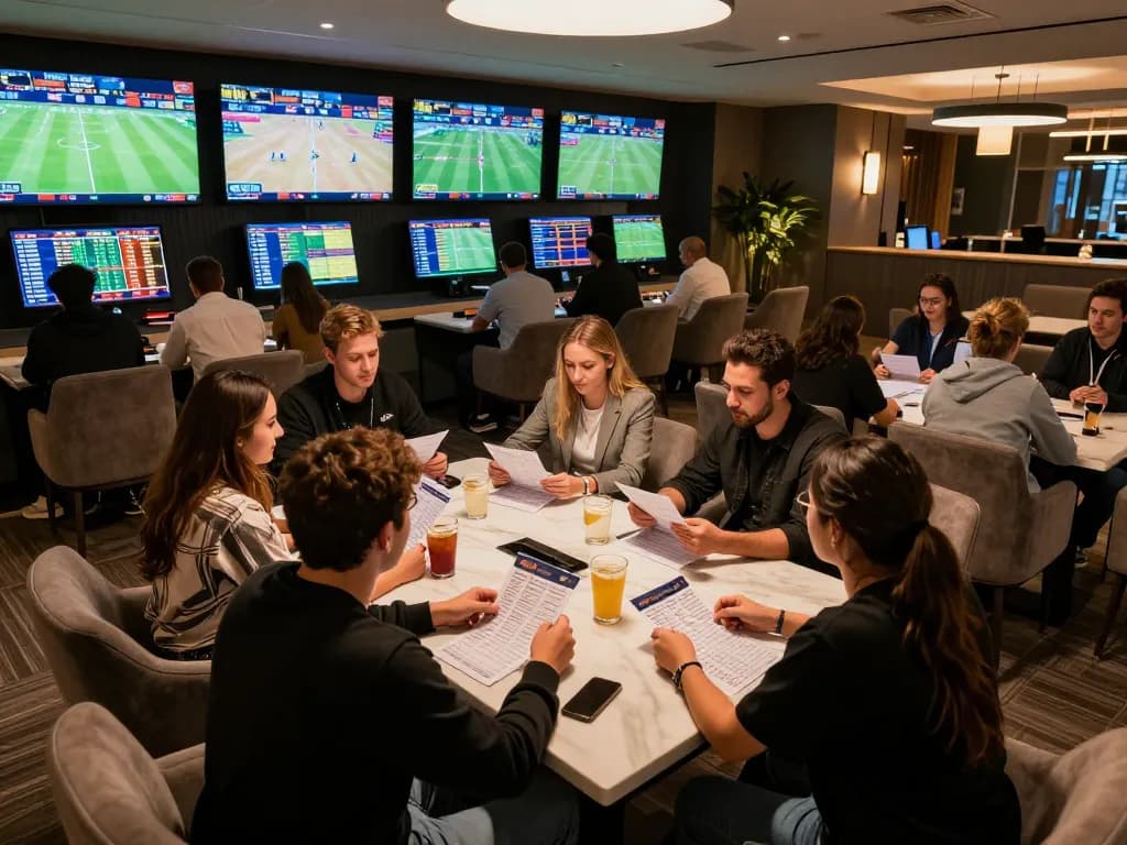 tr88 nhà cái offers an engaging atmosphere for sports betting enthusiasts in a modern lounge