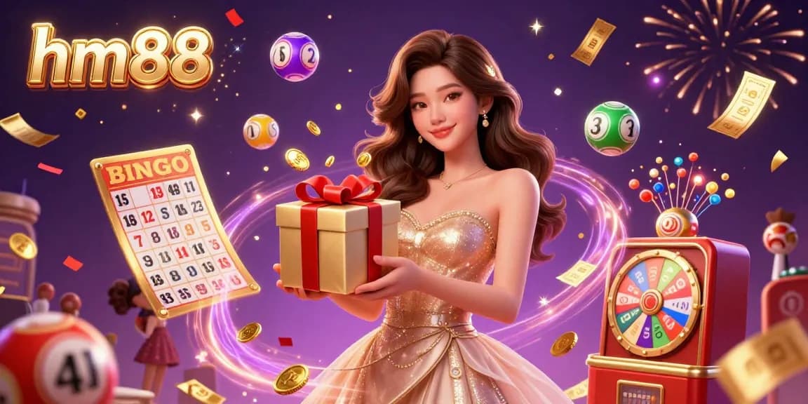 Experience excitement at hm88 with a festive Lunar New Year casino scene, featuring colorful games and rewards.
