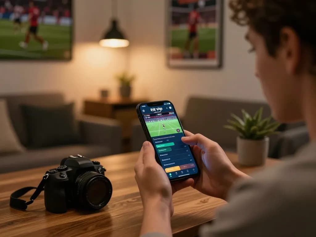 Live betting on rik vip displayed on smartphone for an exciting sports event atmosphere
