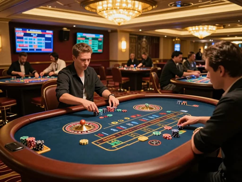 Experience exciting gameplay at the sun win roulette table in a luxurious casino environment.