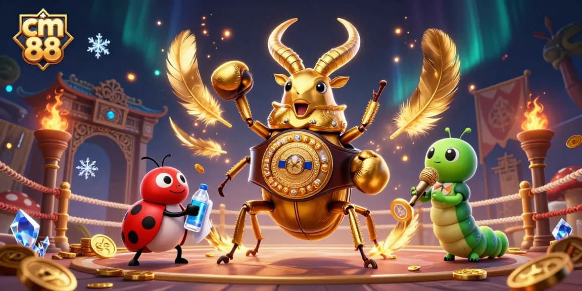 Fight alongside cm 88's giant beetle champion in a dynamic casino ring filled with riches.
