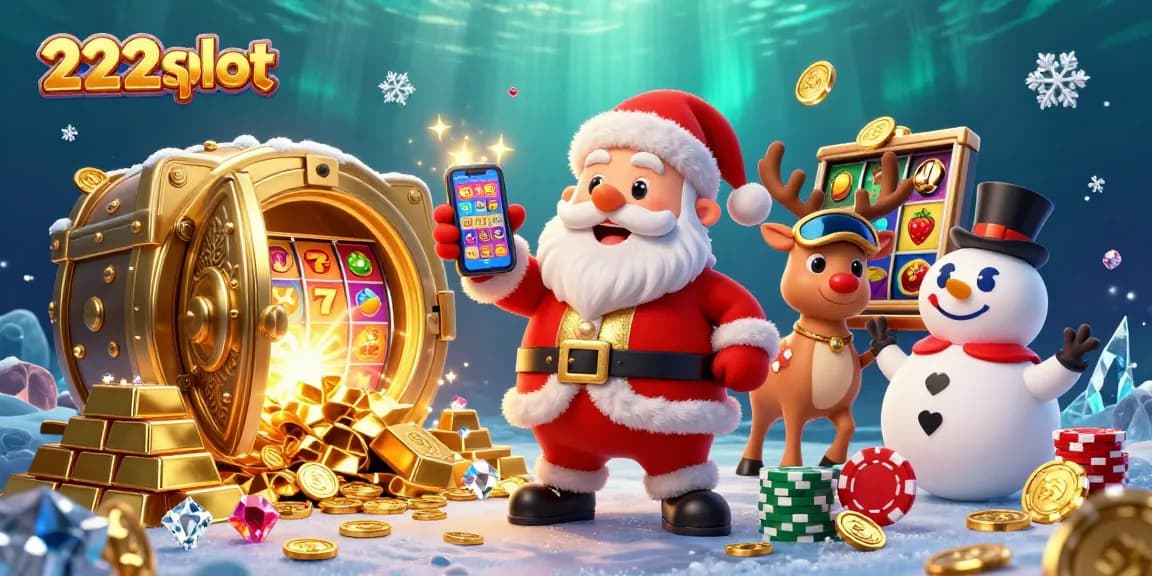 Menangkan jackpot di 222slot dengan ilustrasi kasino penuh warna dan karakter menarik.