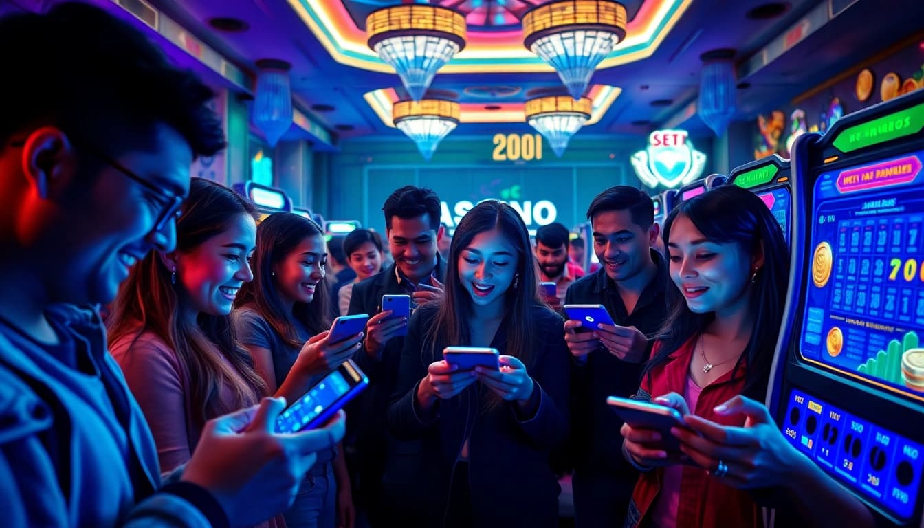Asupantoto online gaming scene featuring digital slots and lottery excitement