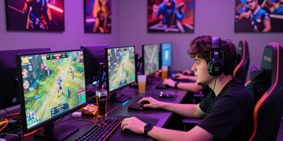 LUCK8 player engaging in live betting with immersive gaming setup