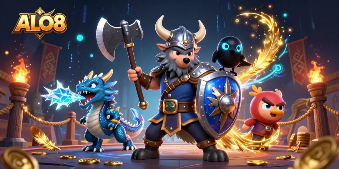 Experience thrilling gameplay at ALO8 with a captivating Viking scene full of action and excitement.
