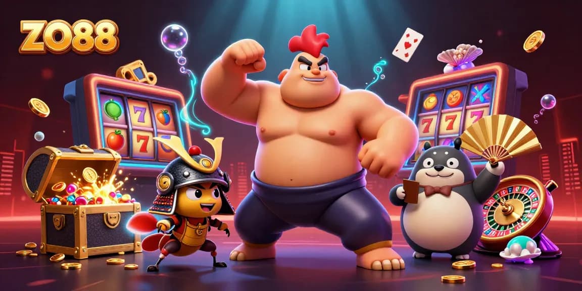 Engage with ZO88's vibrant casino atmosphere featuring heroic characters and thrilling gaming action.