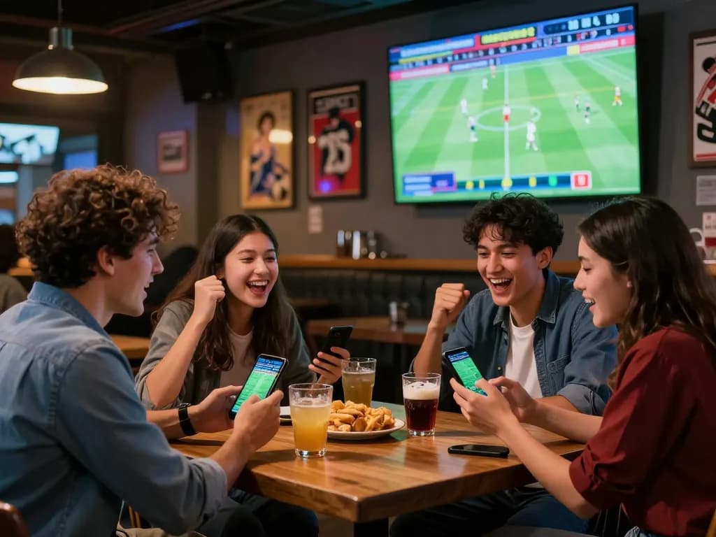Watch real-time KQBD results and enjoy sports betting excitement with friends at a lively bar.