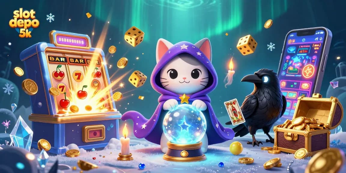 Experience thrilling wins and jackpots at slot depo 5k with vibrant, dynamic casino scenes.