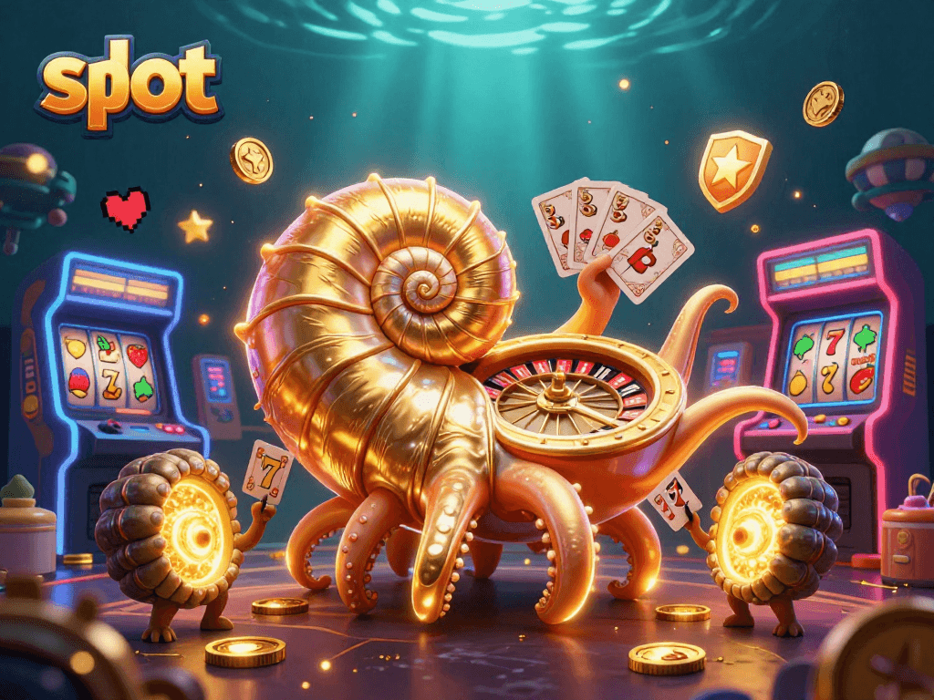 Spin the slot reels with excitement as the ancient nautilus and glowing ammonites light up the game
