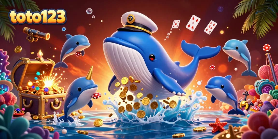 Explore winning strategies with toto123 in this vibrant casino-themed 3D illustration.