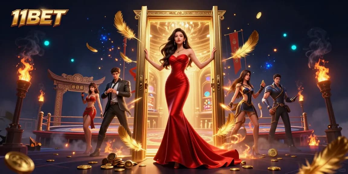 Experience the thrill of 11BET’s VIP casino atmosphere with stunning Asian elegance and rich gaming elements.