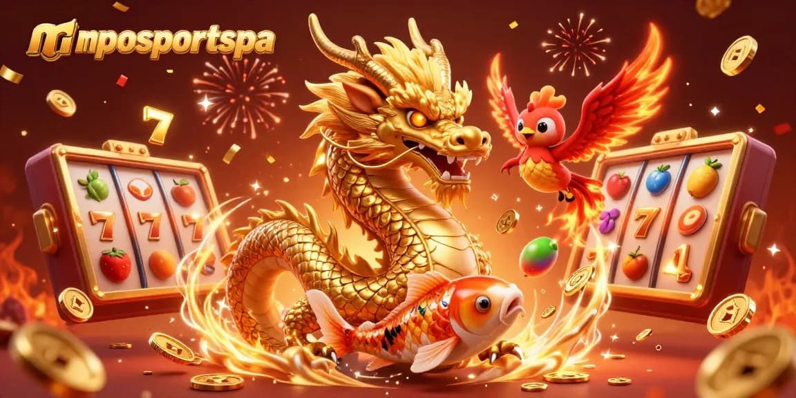 Rasakan kemenangan mendebarkan di mposportspa dengan simbol slot yang cerah dan seekor naga yang sedang bermain.