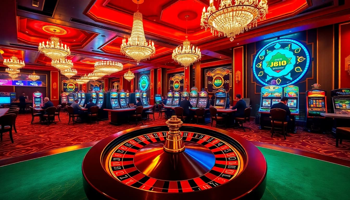 Experience the thrills of j88 betting in a vibrant casino scene with exciting games and players.