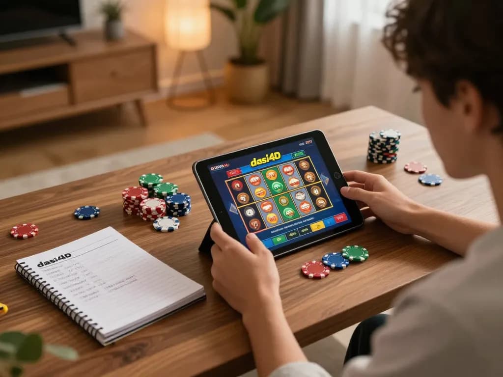 Terlibat dalam permainan slot dasi4d dengan strategi fokus di pengaturan rumah yang nyaman.