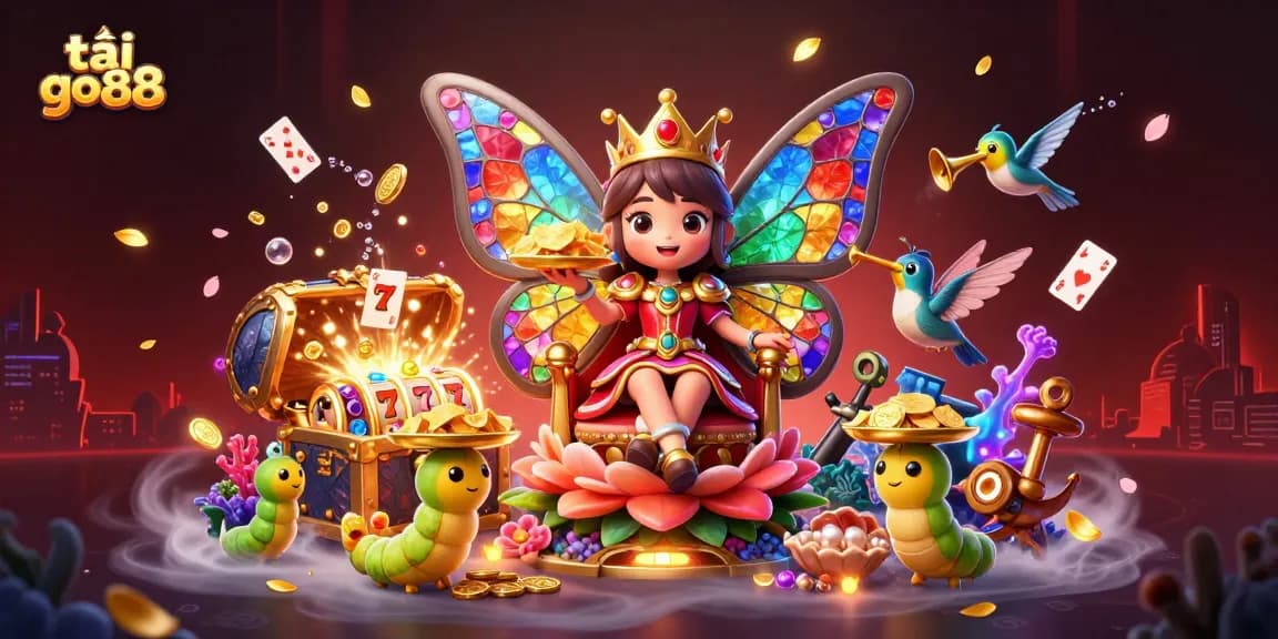 Experience the thrill of tải go88 with vibrant games and colorful casino elements in an engaging 3D scene.