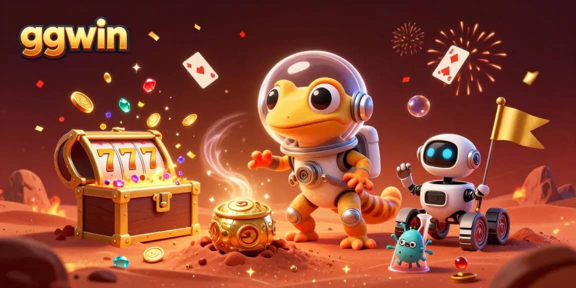 Experience exhilarating gaming adventure with ggwin's vibrant casino universe, featuring fun characters and dynamic treasures.