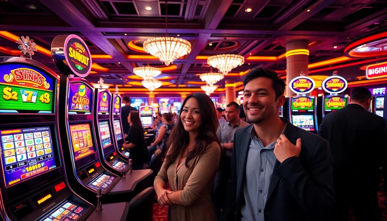 Menangkan jackpot di mesin slot bbni4d dengan suasana kasino yang mau tampak hidup dan cerah.