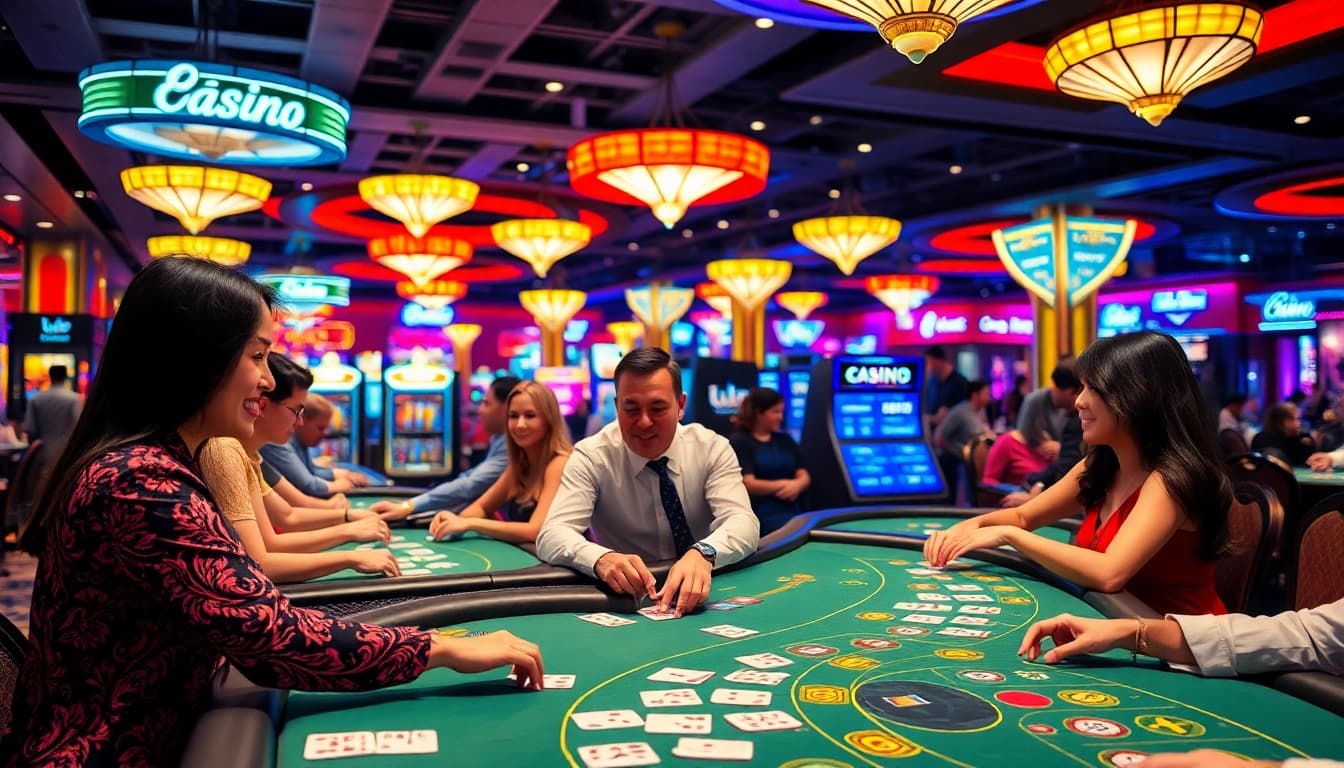 Engaging casino game scene highlighting excitement and diversity in uu娱乐 atmosphere.