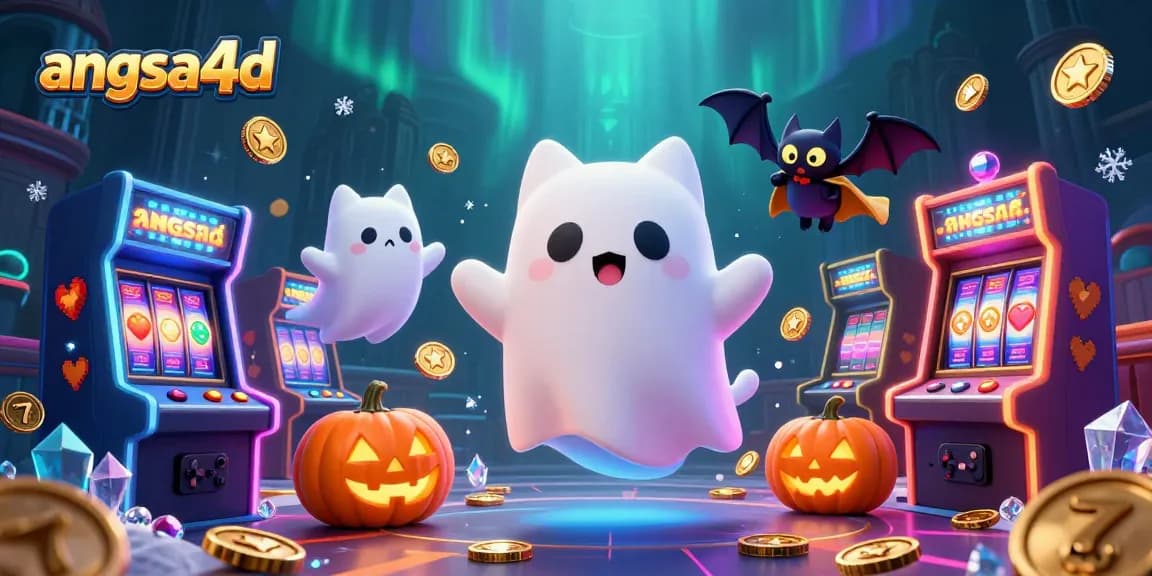 Experience thrilling wins at angsa4d with vibrant cartoon characters in a lively casino scene.