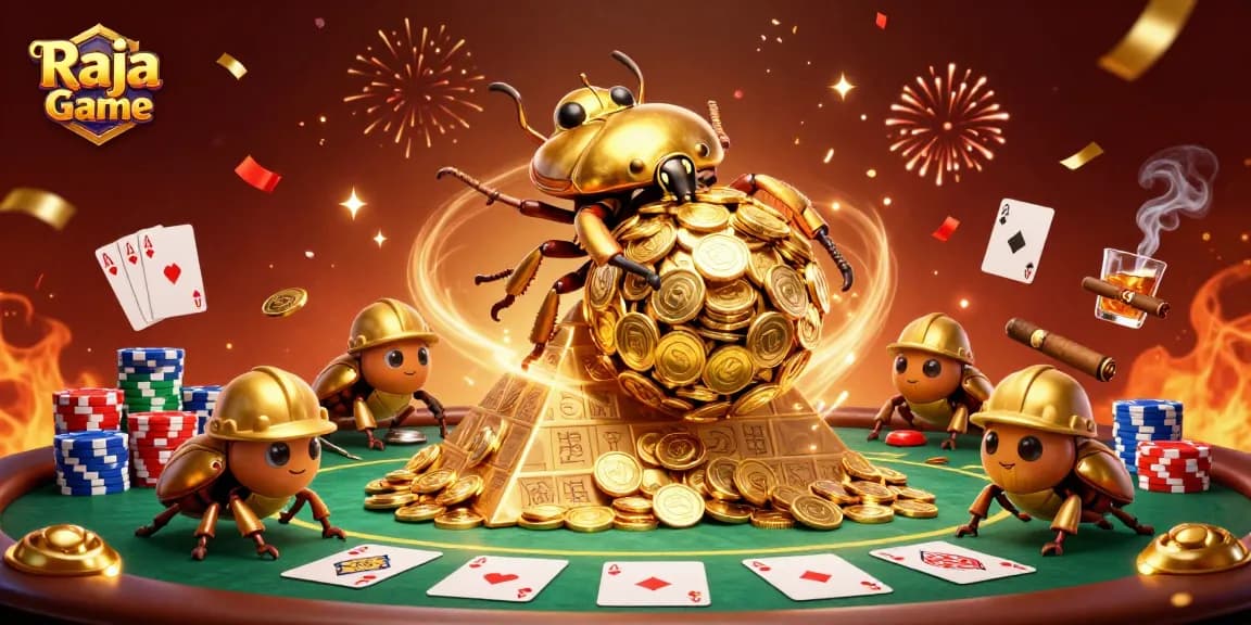 Join the excitement at Raja Game, predicting colors and winning rewards in this vibrant casino scene.