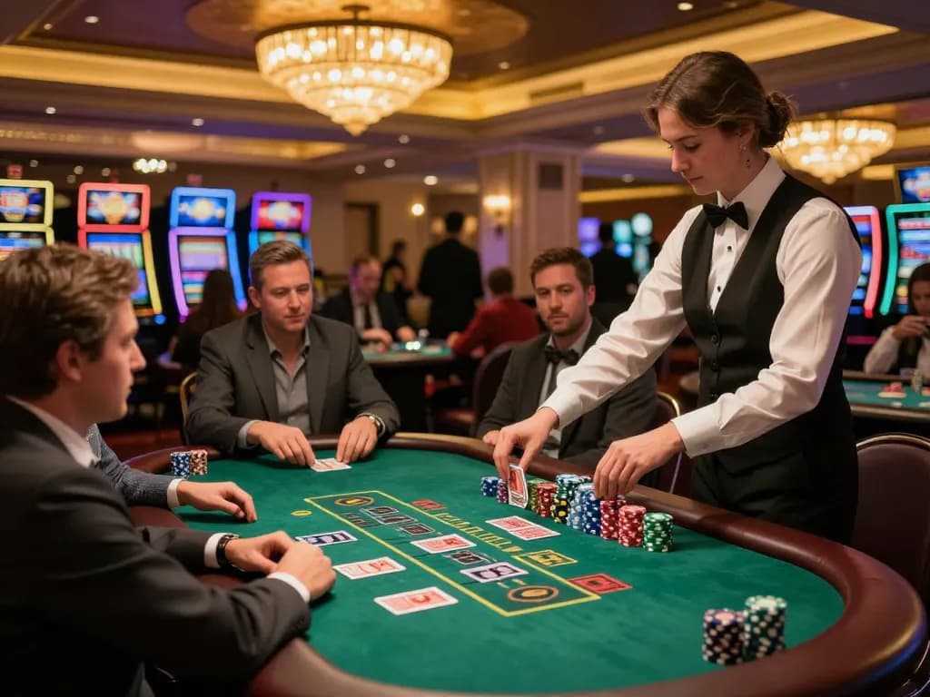 Players at a blackjack table showcasing C178 strategies in a lively casino atmosphere.