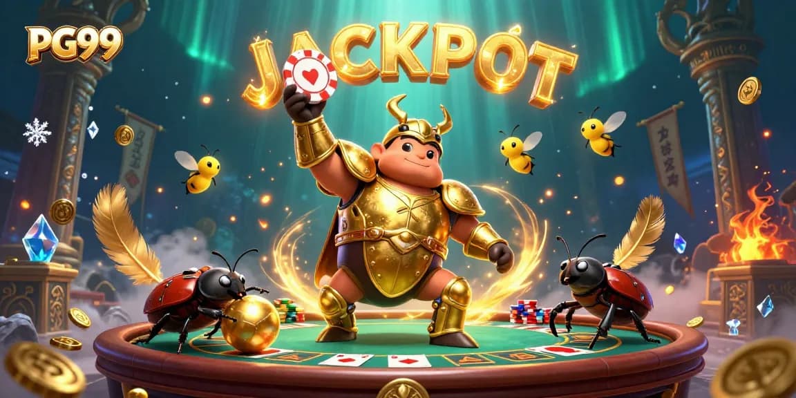 Experience PG99's electrifying poker atmosphere with vibrant characters and dynamic betting action.