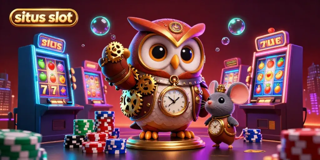 Menangkan permainan situs slot dengan keberuntungan bersama karakter kartun 3D di kasino.