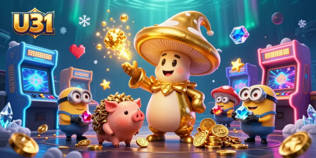 Experience U31's vibrant casino adventure with enchanting characters and gaming excitement.