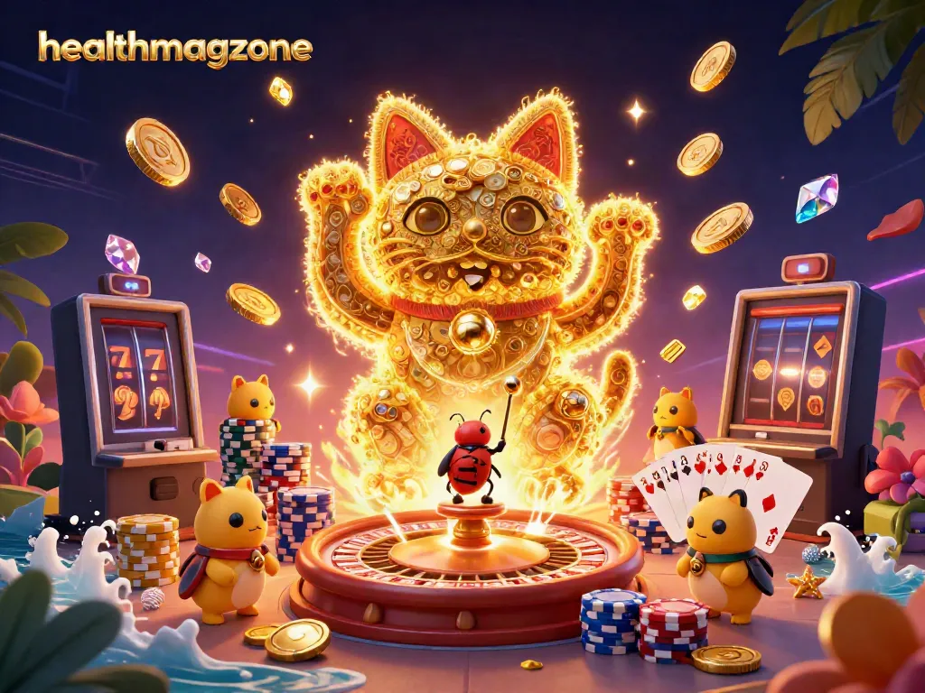 Menangkan jackpot di healthmagzone dengan simbol keberuntungan dan koin emas yang melimpah!