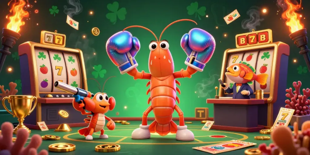 Menang dalam pengalaman bermain slot gacor di website dengan karakter ikan dan elemen kasino yang dinamis.