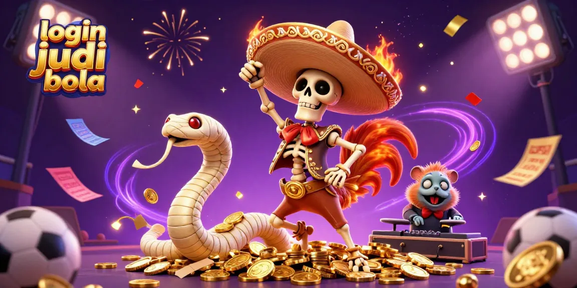 Win big with login judi bola as a mariachi skeleton dances over a jackpot of sports bets!