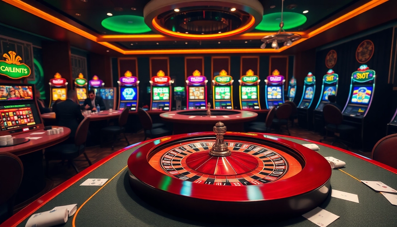 Experience the excitement of F8bet with dynamic casino tables and vibrant slot machines.